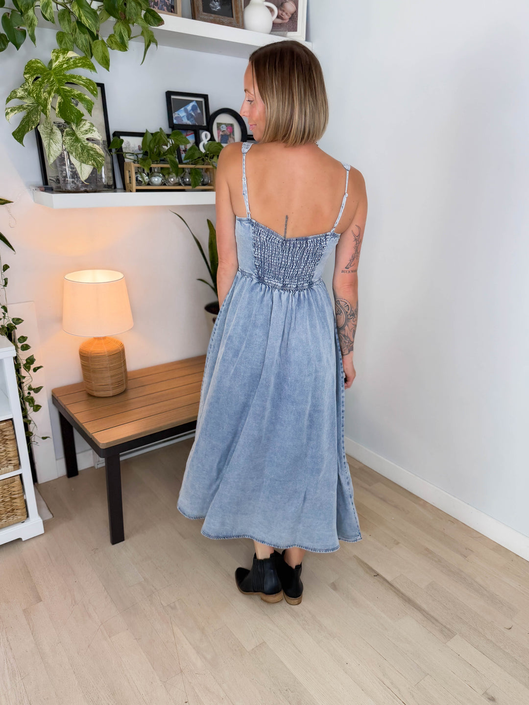 Cider Denim Corset Dress