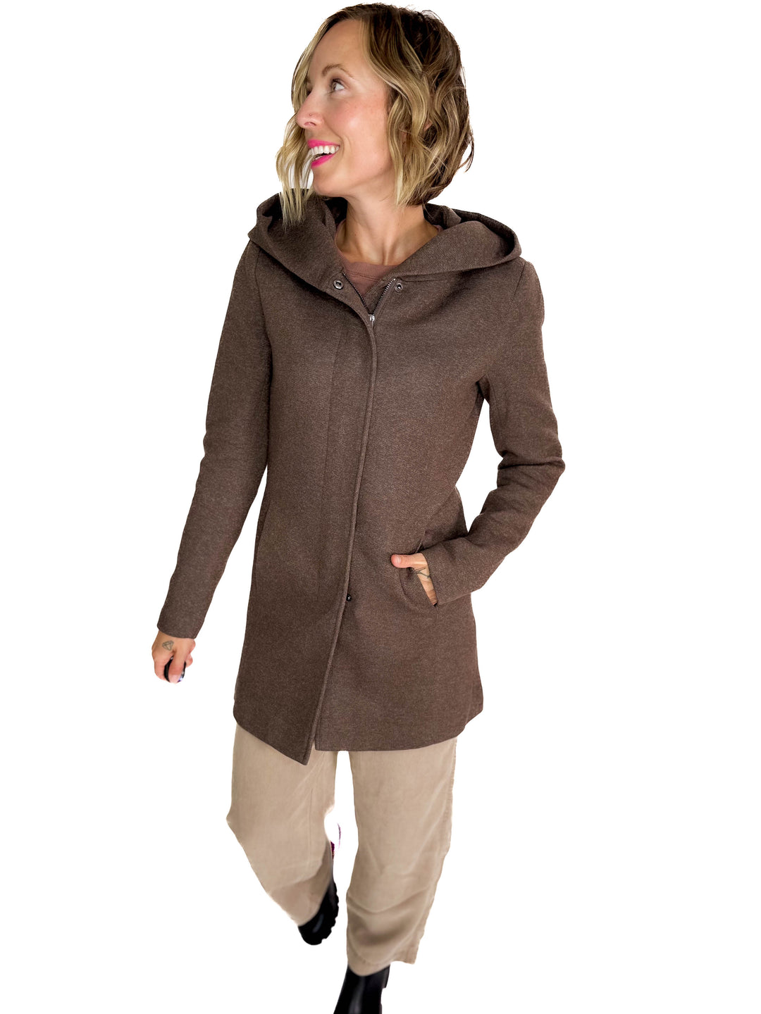 ONLY Alison Coat- HOT FUDGE