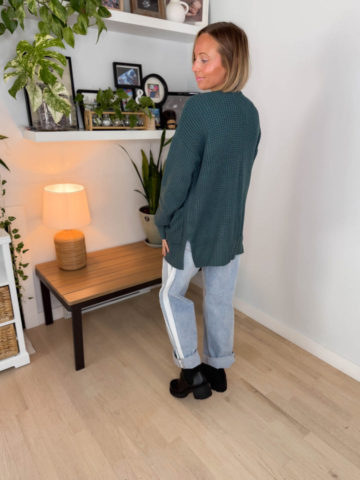 Marley Waffle Cardigan- ASH JADE
