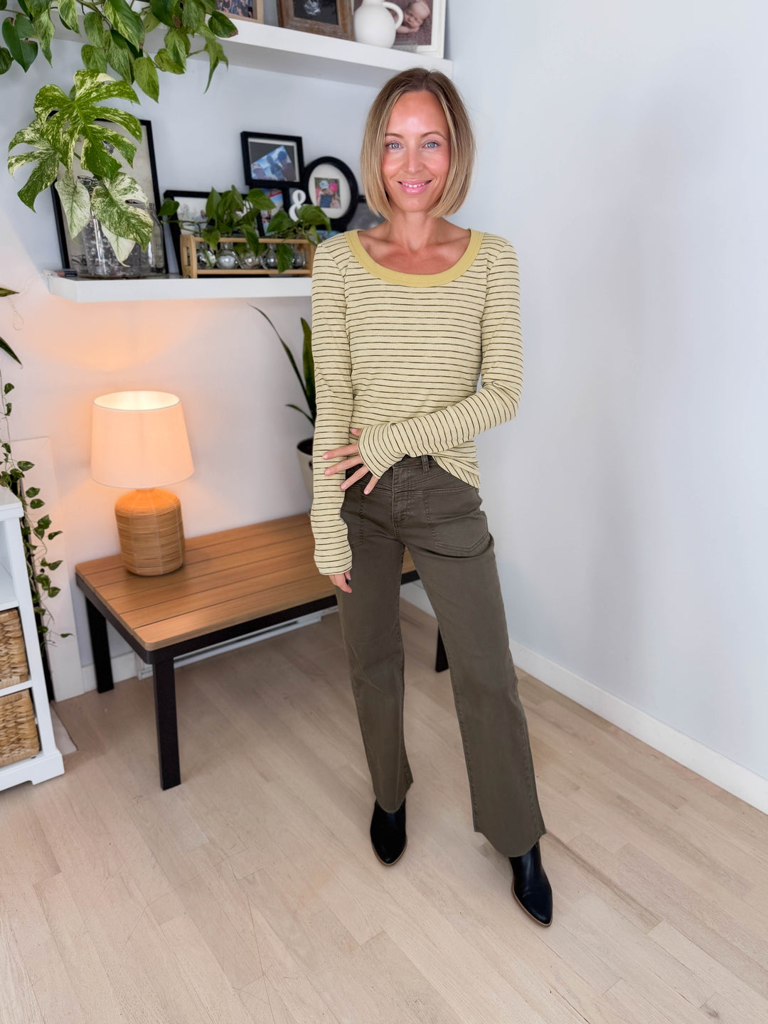 Hughes Ribbed Top- BUTTERY YELLOW