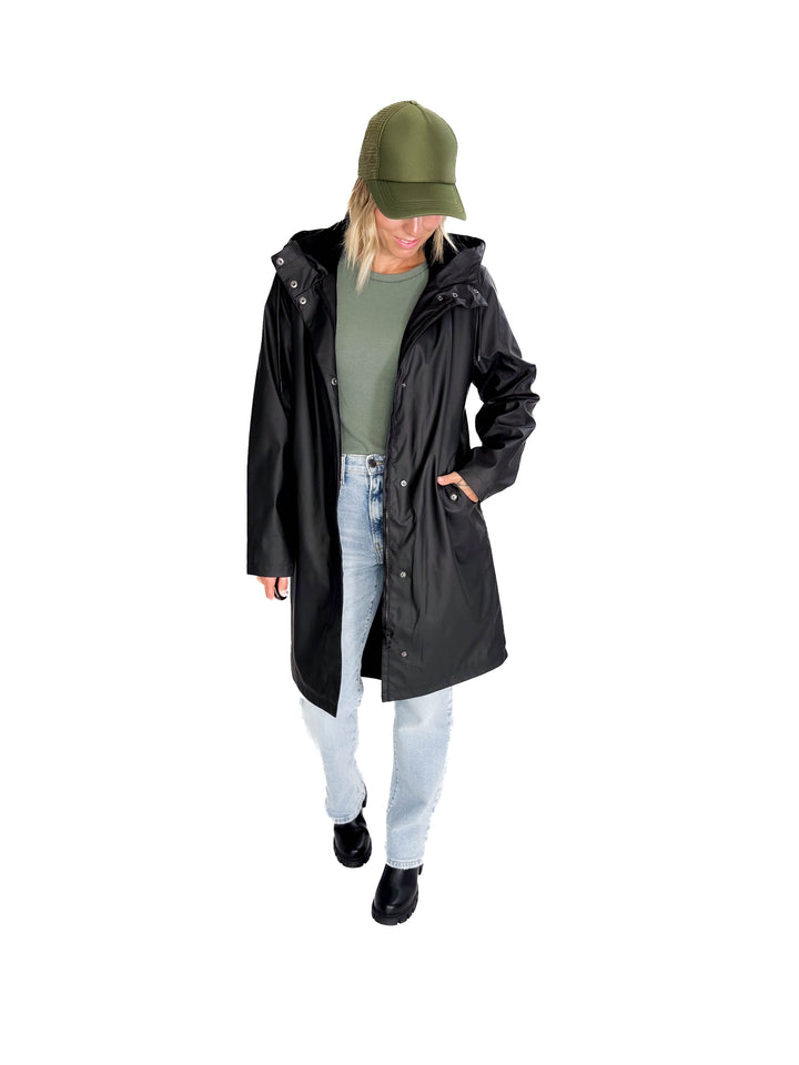 ONLY Sia Sherpa Lined Raincoat- BLACK