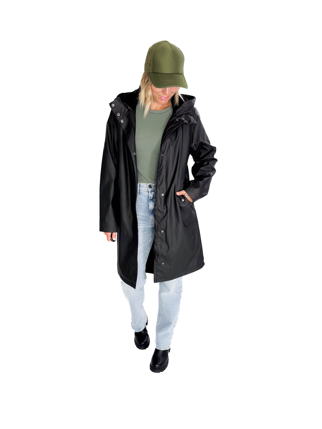 Classic Mesh Back Trucker Hat- ARMY GREEN