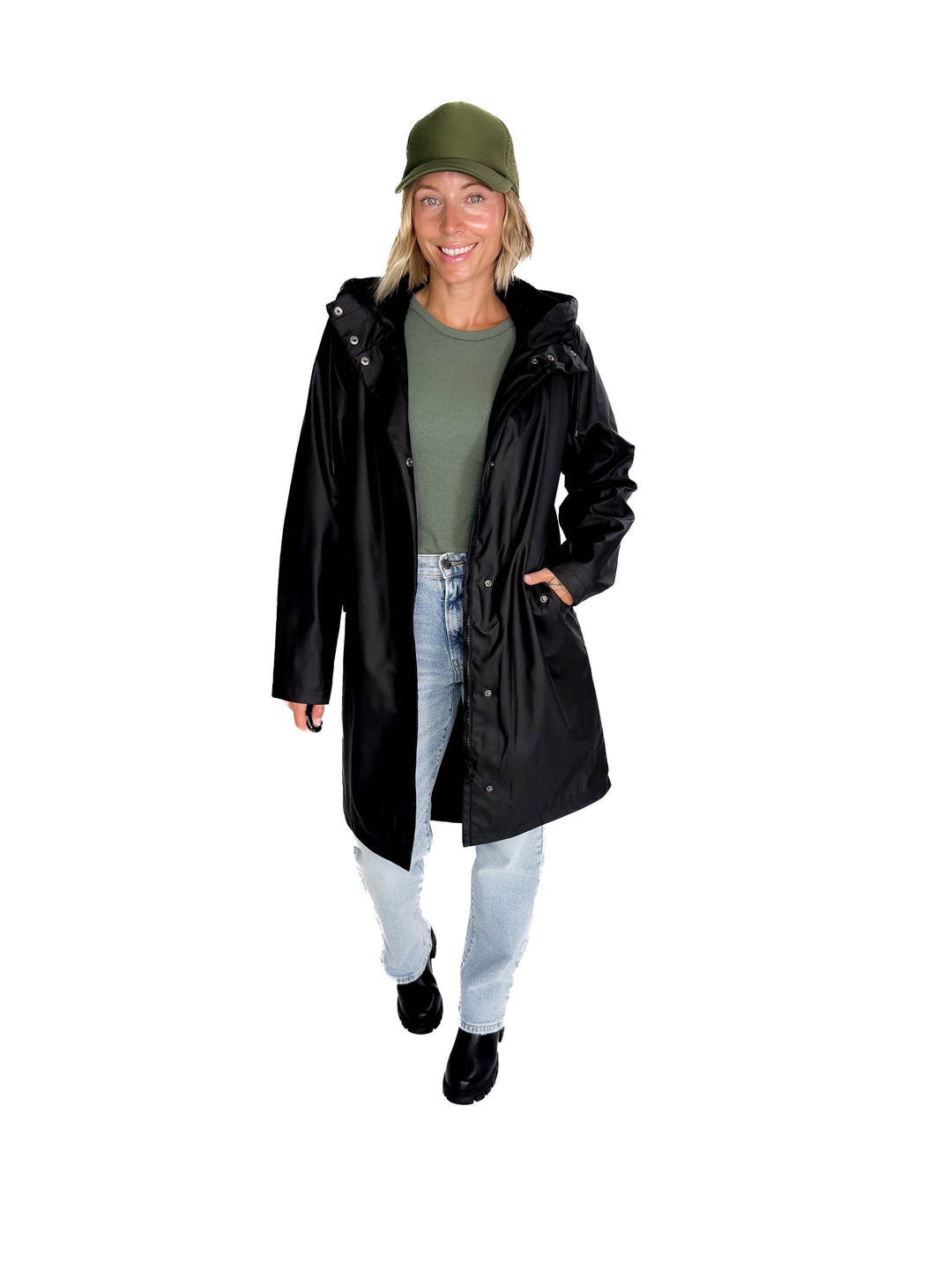ONLY Sia Sherpa Lined Raincoat- BLACK