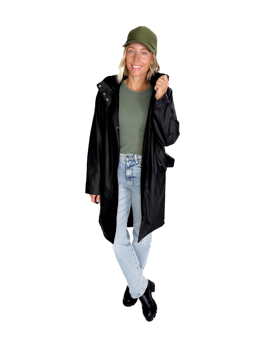ONLY Sia Sherpa Lined Raincoat- BLACK