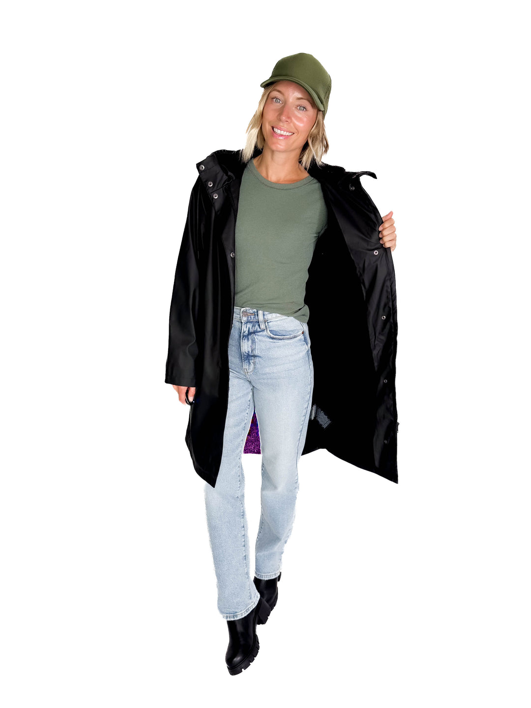 ONLY Sia Sherpa Lined Raincoat- BLACK
