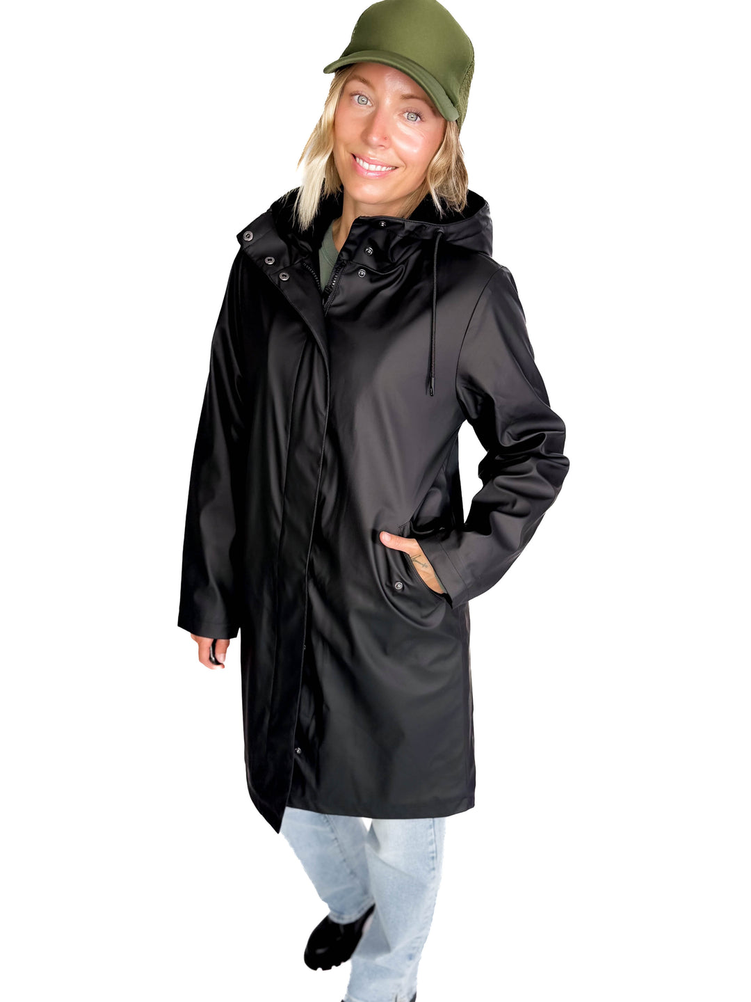 ONLY Sia Sherpa Lined Raincoat- BLACK