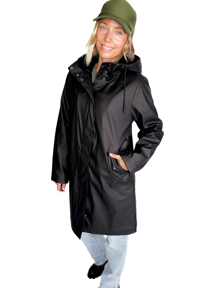 ONLY Sia Sherpa Lined Raincoat- BLACK