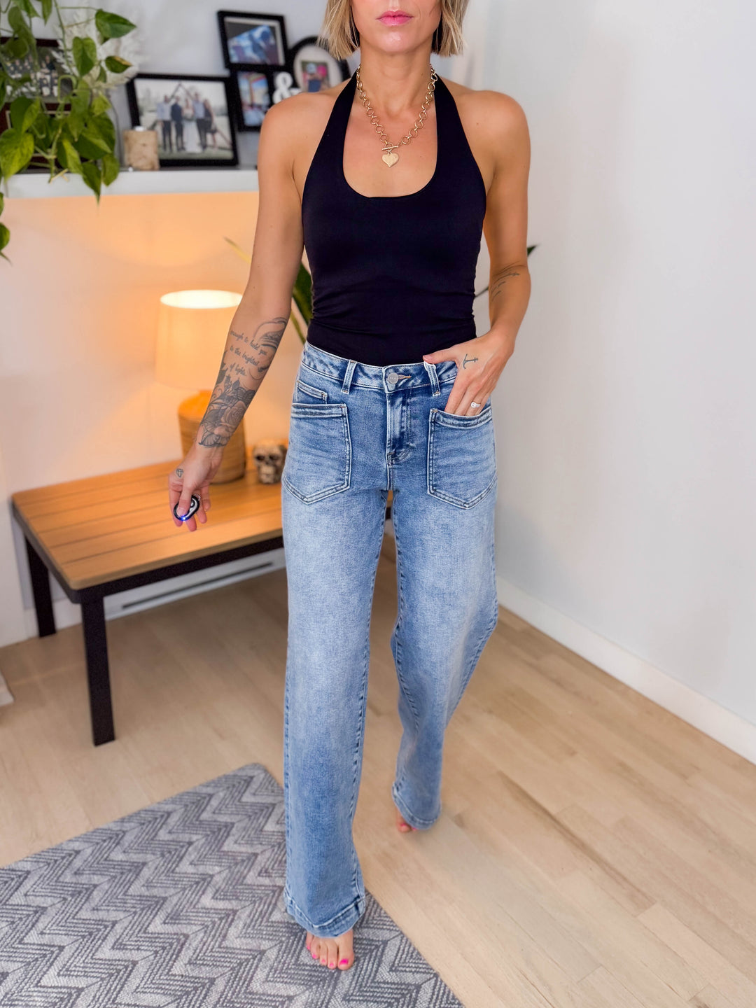 Risen Kimberly Slouchy Relaxed Jeans- MEDIUM WASH-FINAL SALE *27*