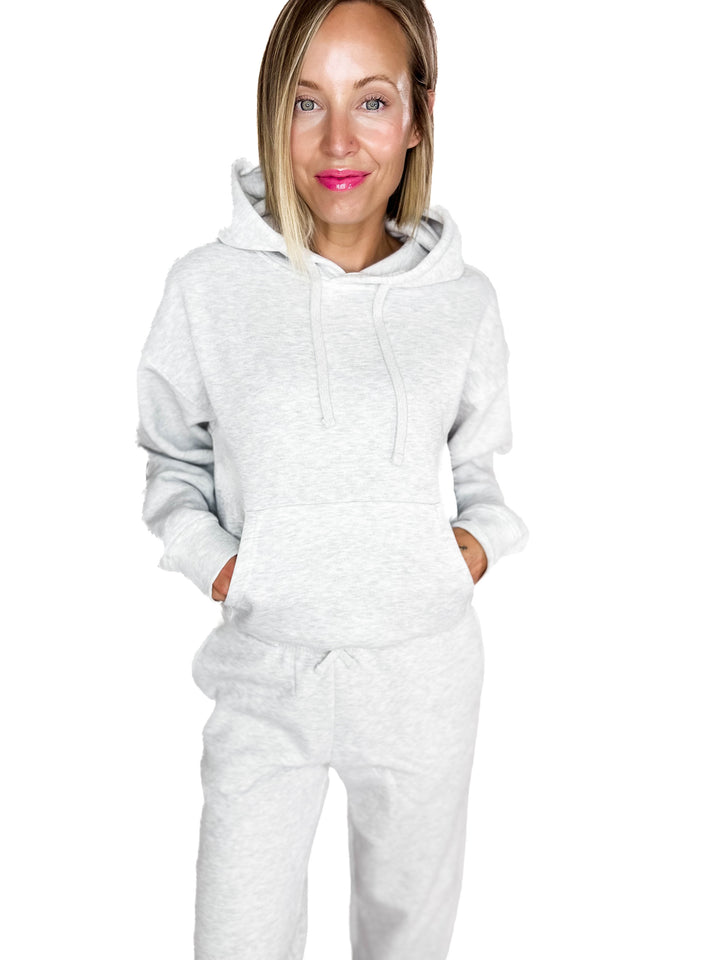ONLY Best Life Hoodie- LT GREY MELANGE