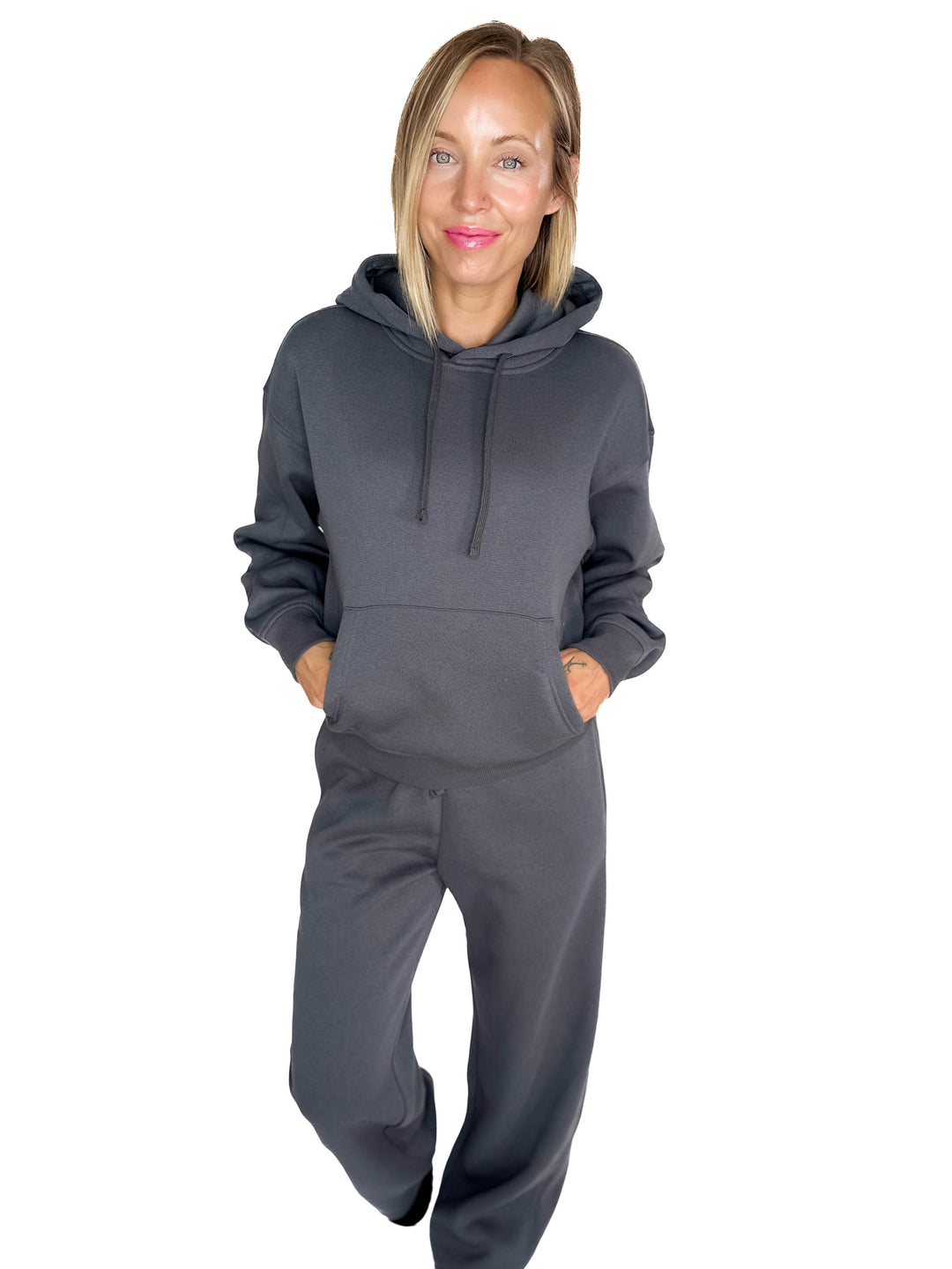 ONLY Best Life Straight Leg Sweat Pant- SLATE BLUE