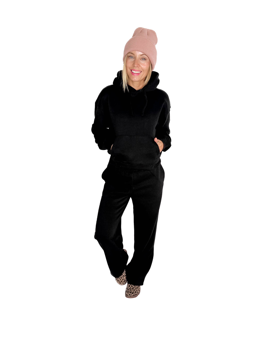 ONLY Best Life Straight Leg Sweat Pant- BLACK