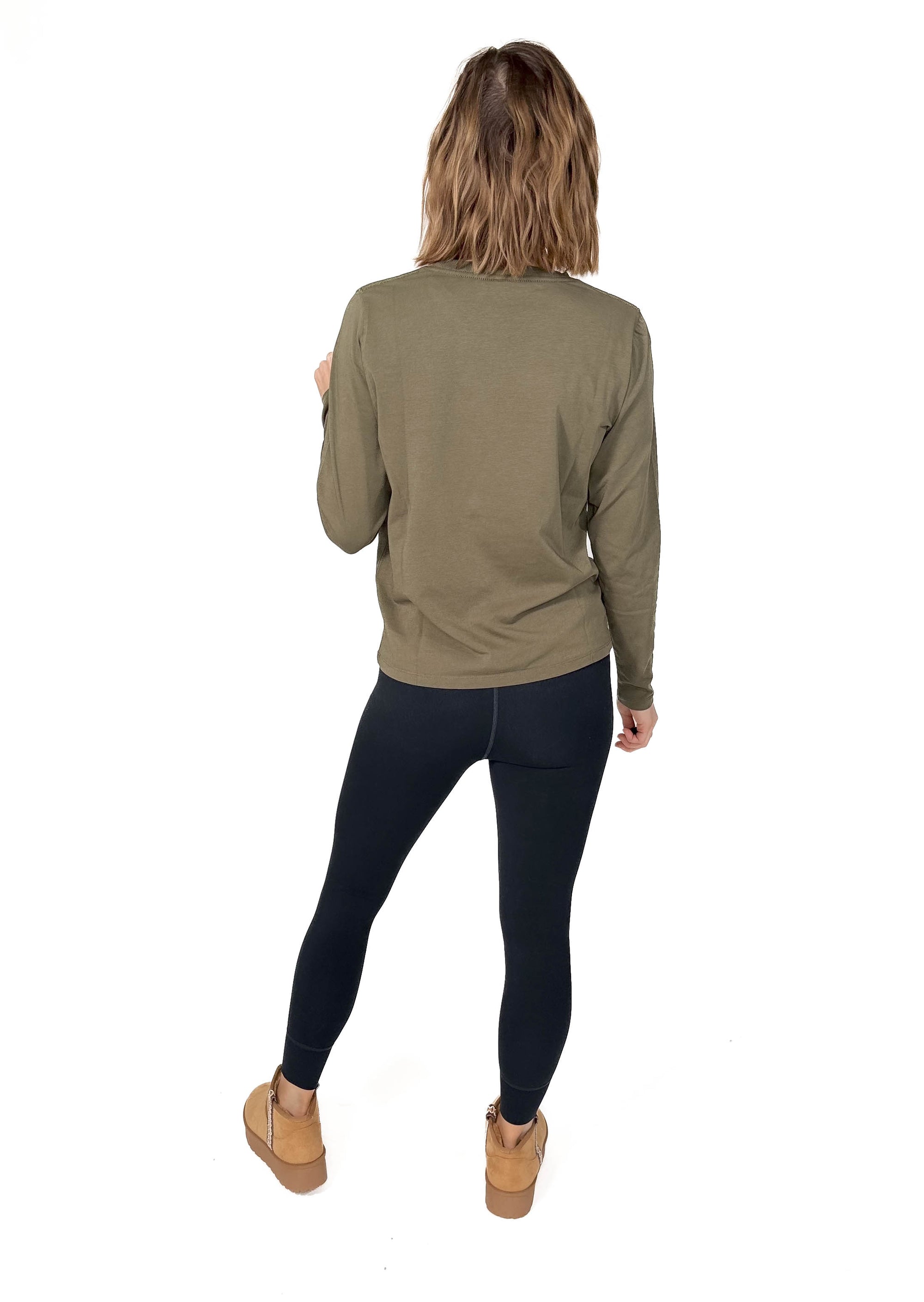 MONO B Scottie Pima Cotton Long Sleeve- IVY GREEN