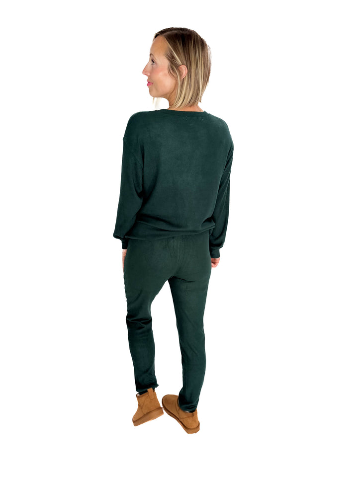 MICHELLE MAE Corrine Joggers- FOREST GREEN