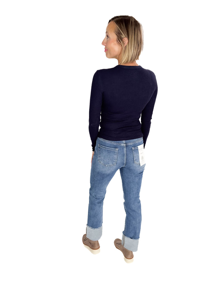 ONLY Easy Ribbed Long Sleeve- NIGHT SKY