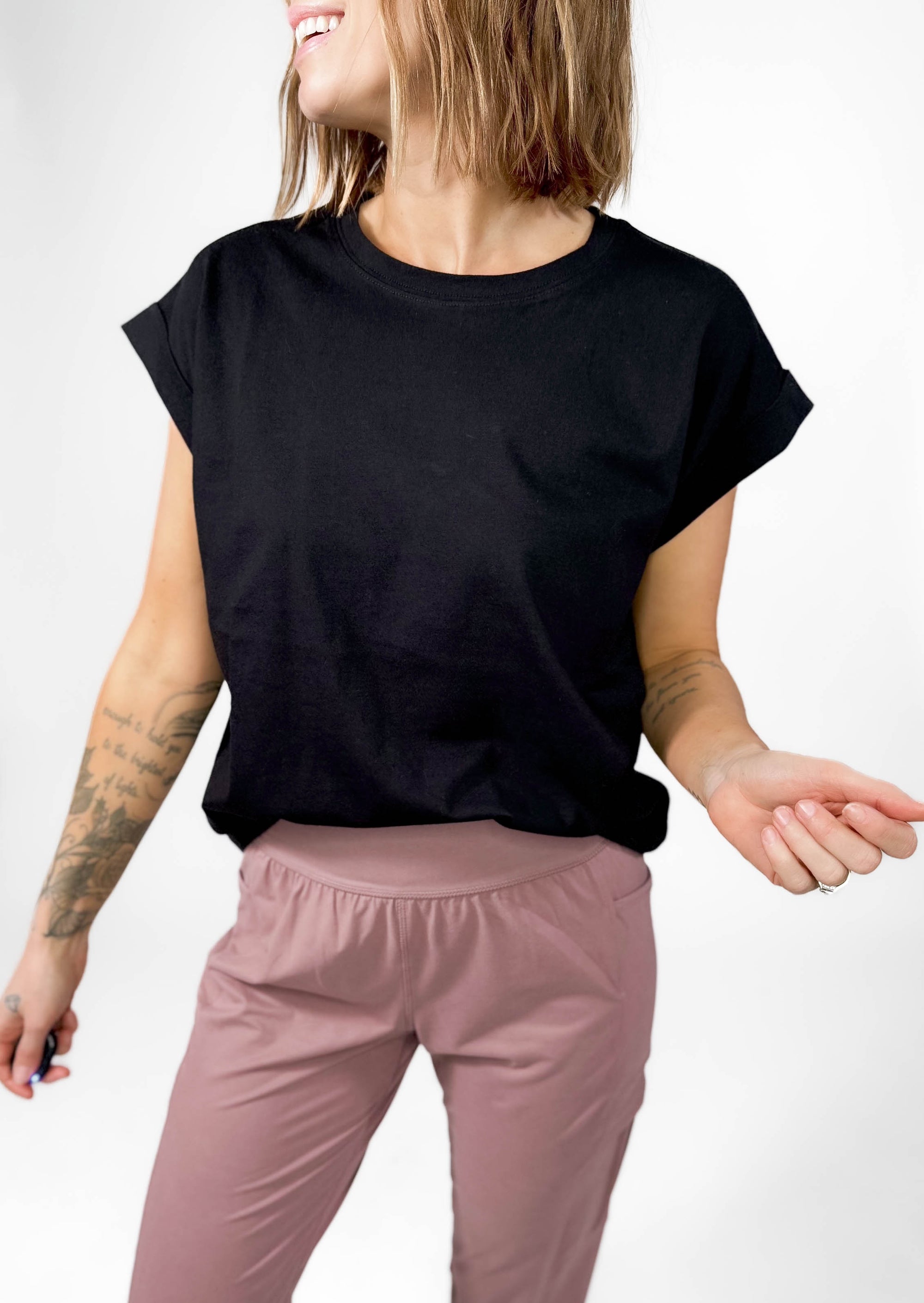 Frisco Folded Short Sleeve- BLACK