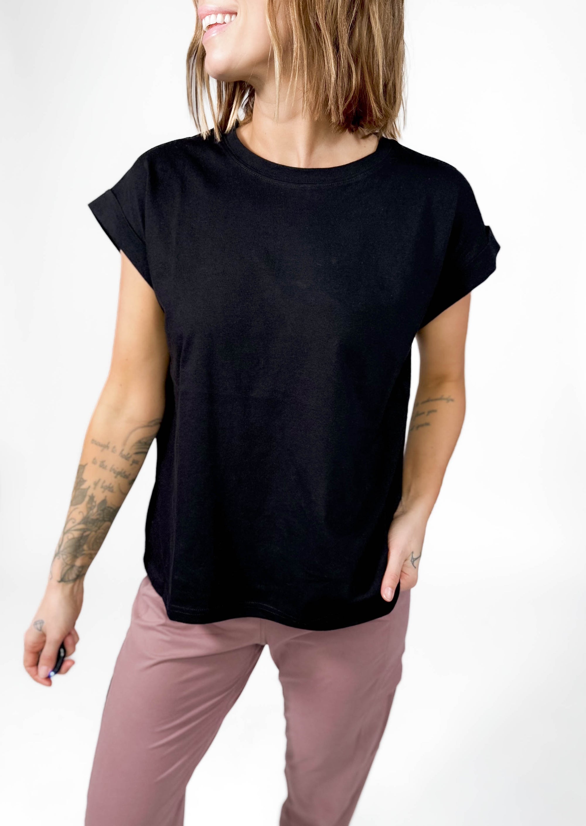 Frisco Folded Short Sleeve- BLACK