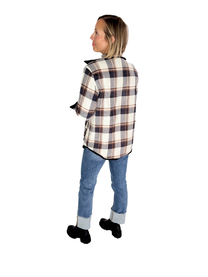 Pumpkin Patch Reversible Shacket- BLACK