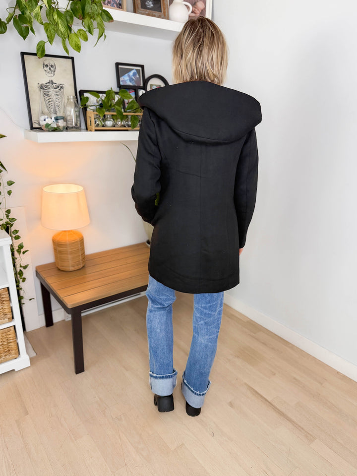 Only Alison Hooded Coat- BLACK