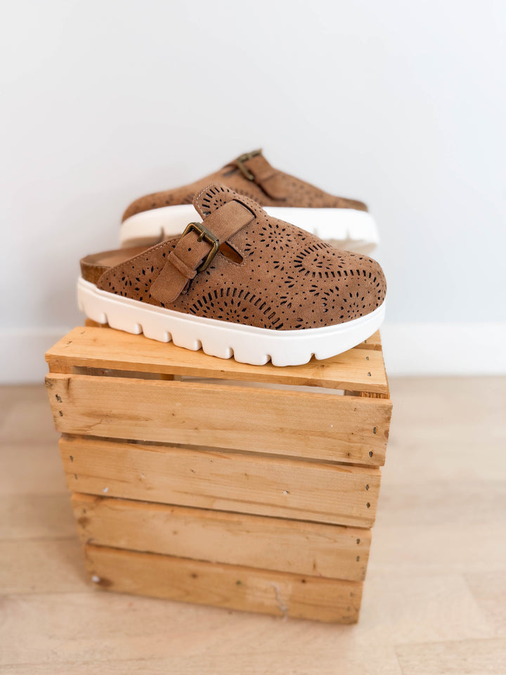 Lulu Paisley Clog- TAN