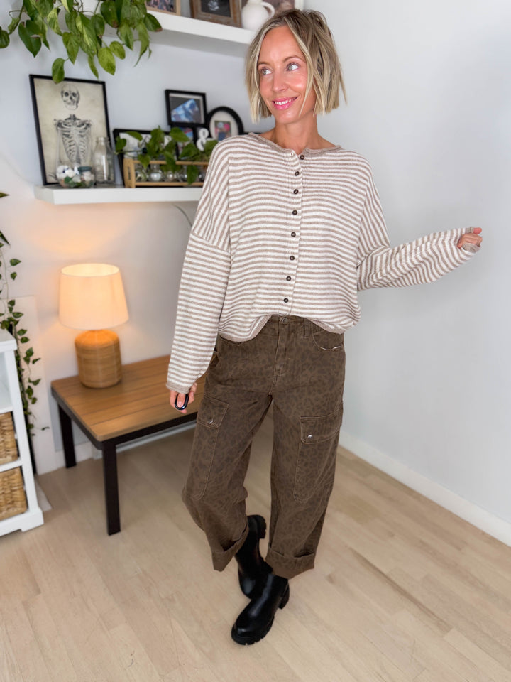 Brady Washed Leopard Pant