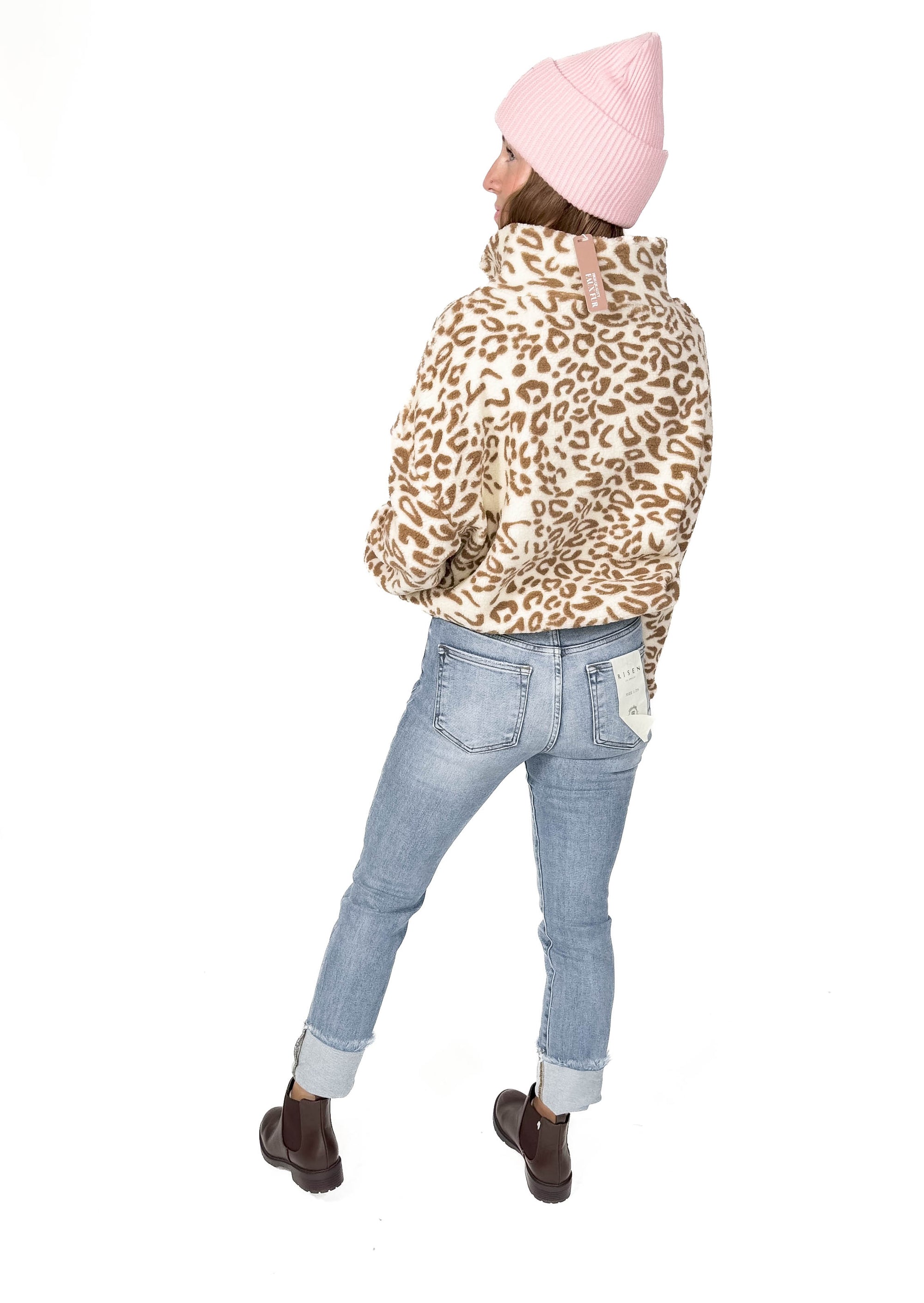 Nadia Cheetah Print Sherpa