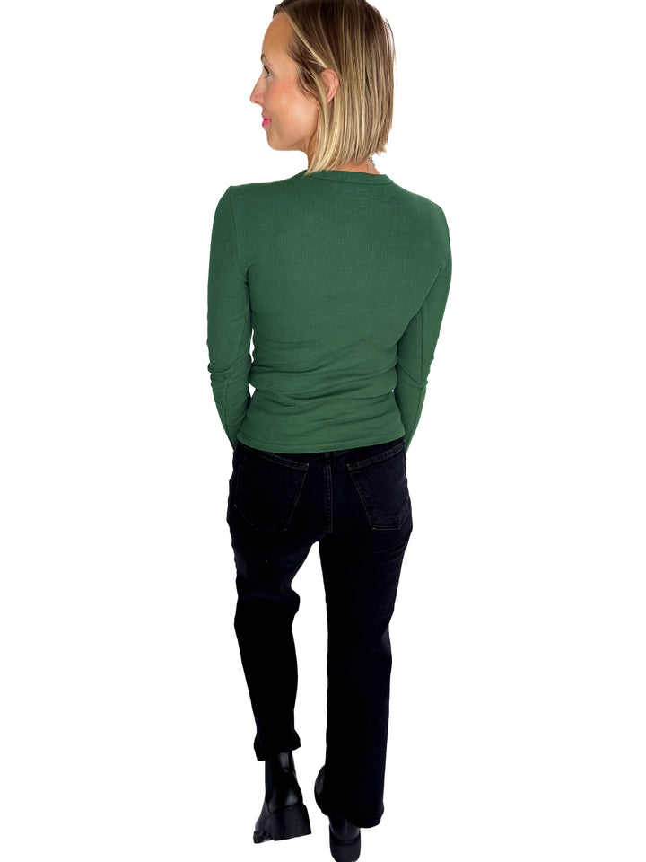 ONLY Easy Ribbed Long Sleeve- PINE NEEDLE