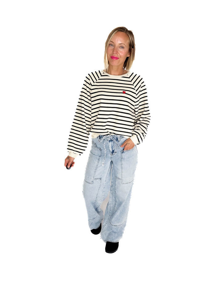 ONLY Greta Heart Sweatshirt