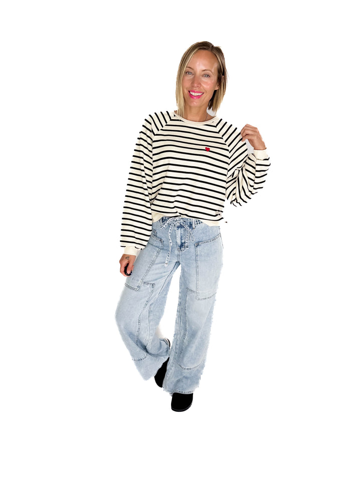 ONLY Greta Heart Sweatshirt