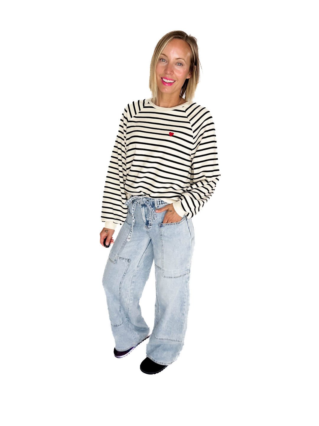 ONLY Greta Heart Sweatshirt