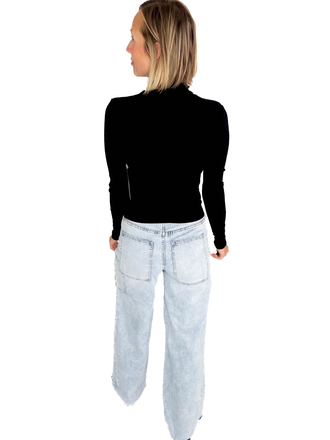 BLAKELEY Jovie Tie Waist Wide Leg Jean- LIGHT WASH