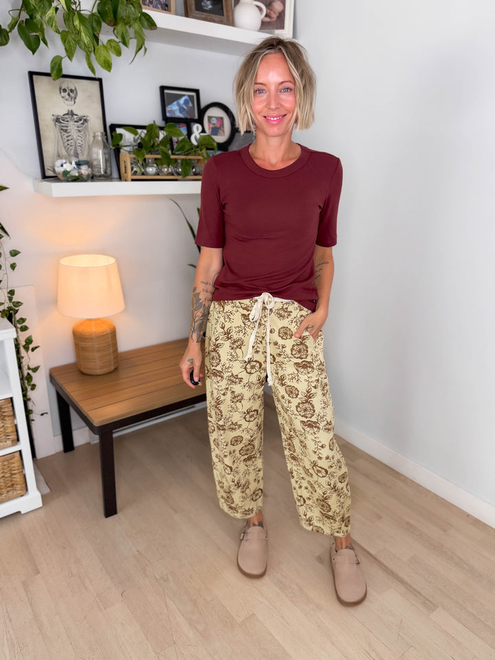 Solara Soft Knit 1/2 Sleeve Top- WINE