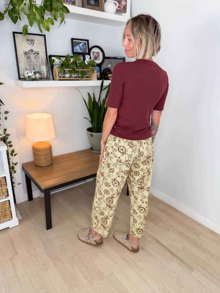 Monroe Floral Drawstring Pant