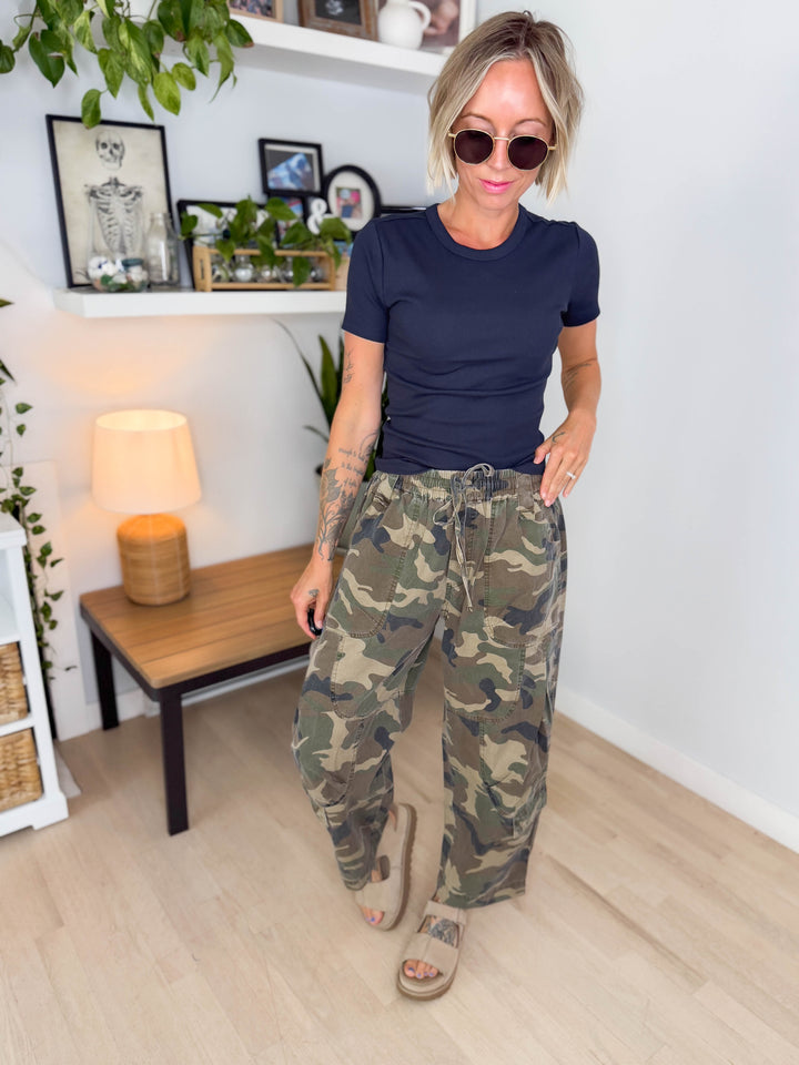 Lawrence Washed Cargo Pant- CAMO