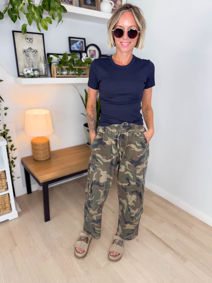 Lawrence Washed Cargo Pant- CAMO