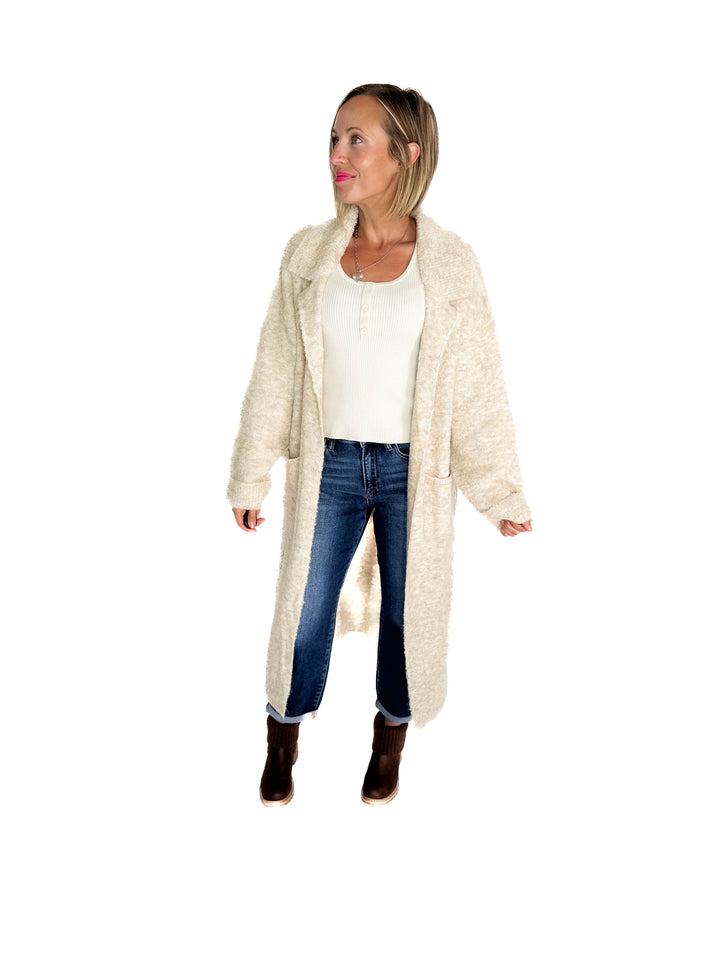 Sweater Weather Coatigan- OATMEAL