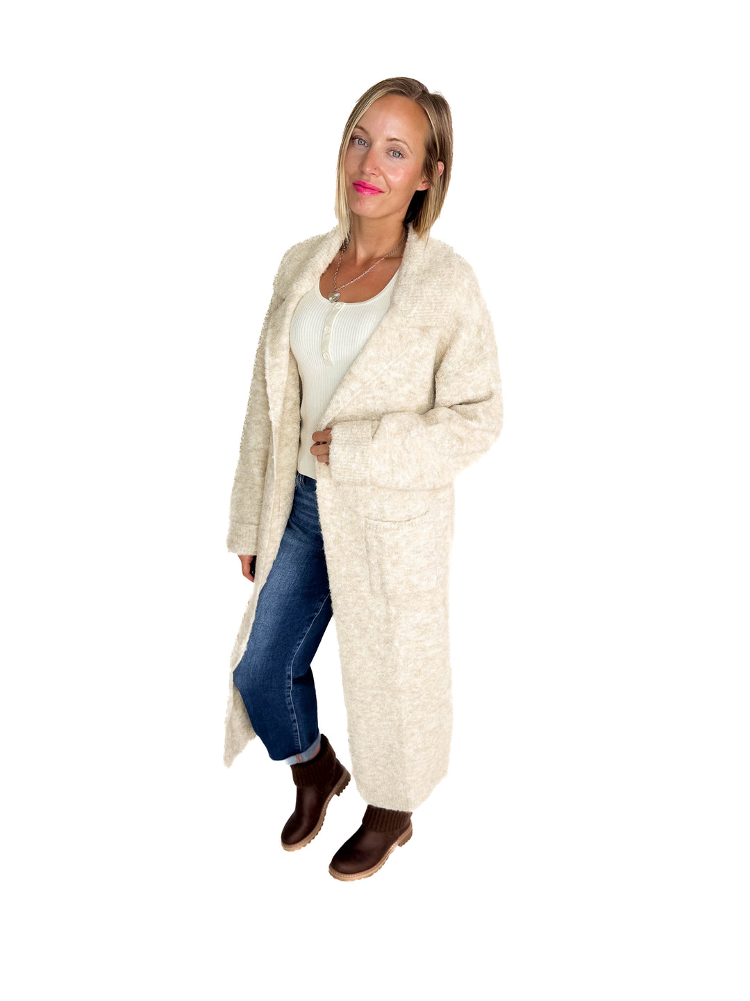 Sweater Weather Coatigan- OATMEAL