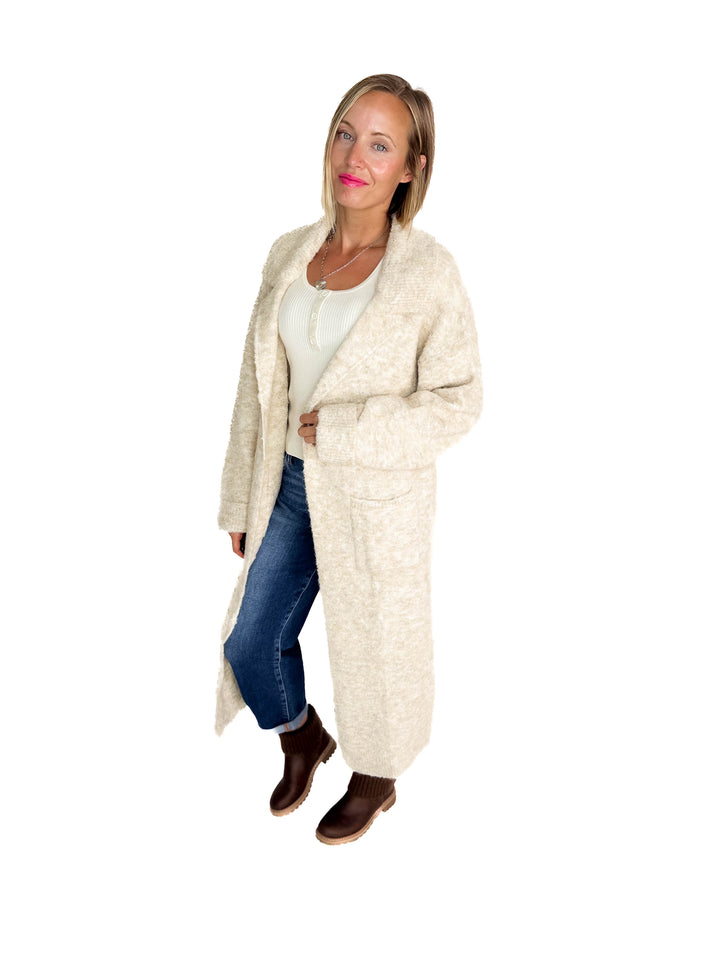 Sweater Weather Coatigan- OATMEAL