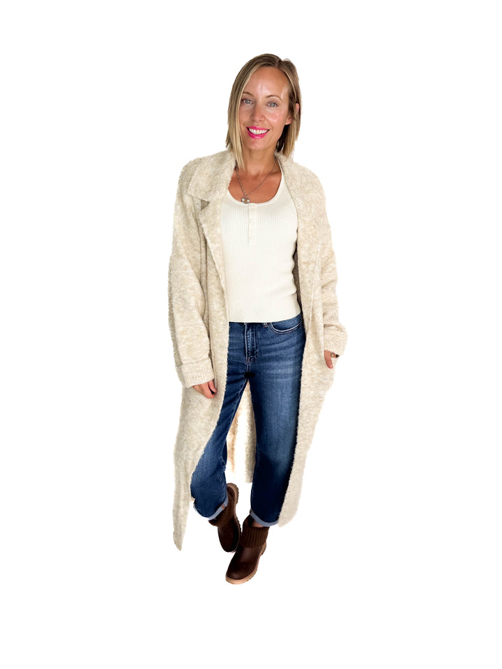 Sweater Weather Coatigan- OATMEAL