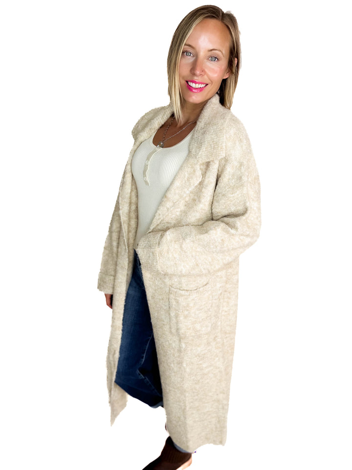 Sweater Weather Coatigan- OATMEAL