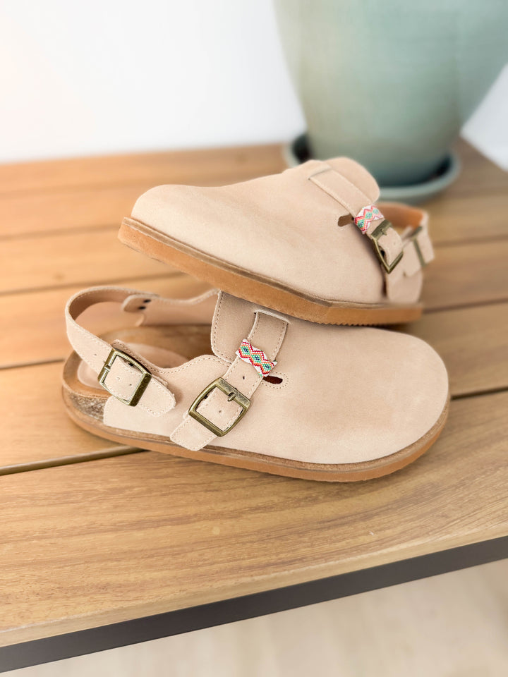 Sterling Sling Back Clog- BEIGE