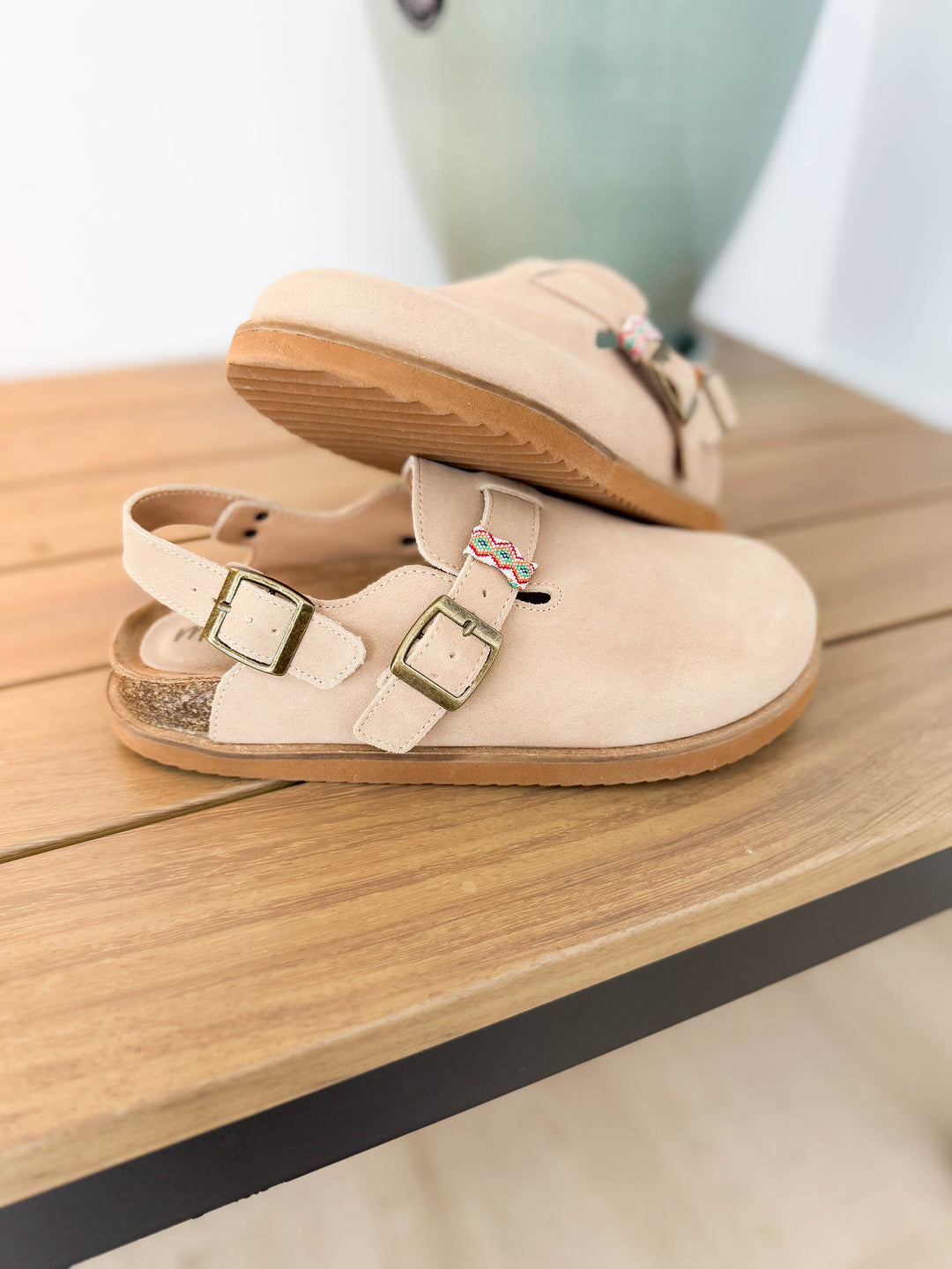 Sterling Sling Back Clog- BEIGE