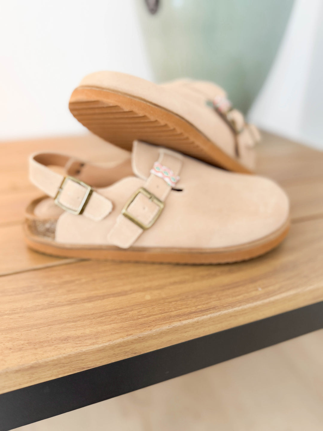Sterling Sling Back Clog- BEIGE