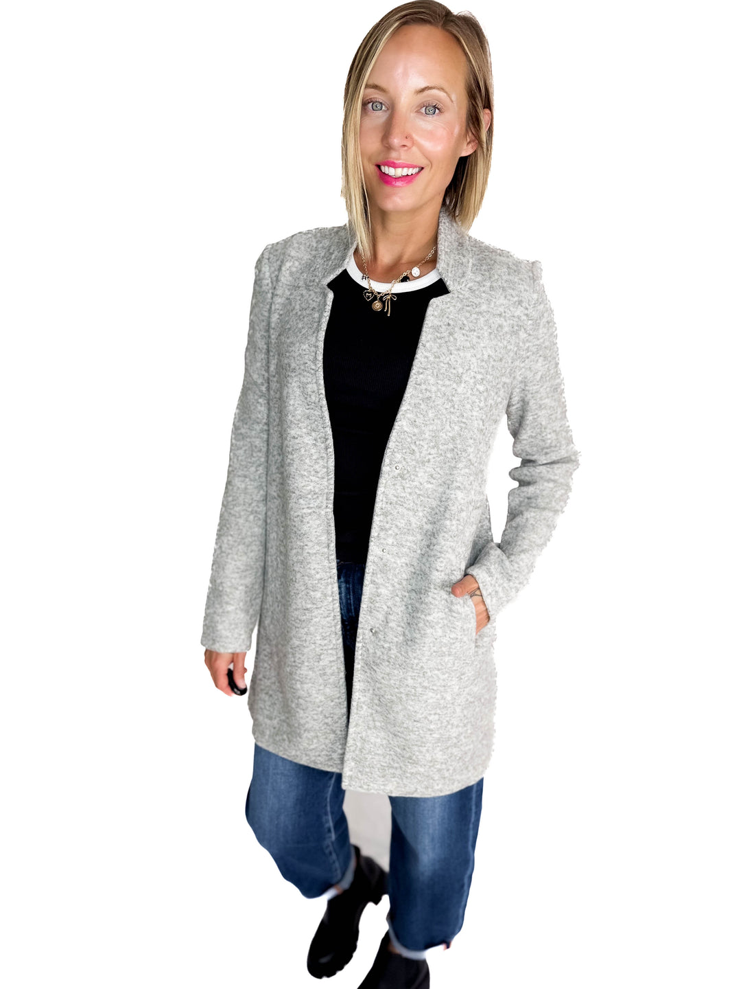 VERO MODA Katherine Jacket- LT GREY MELANGE