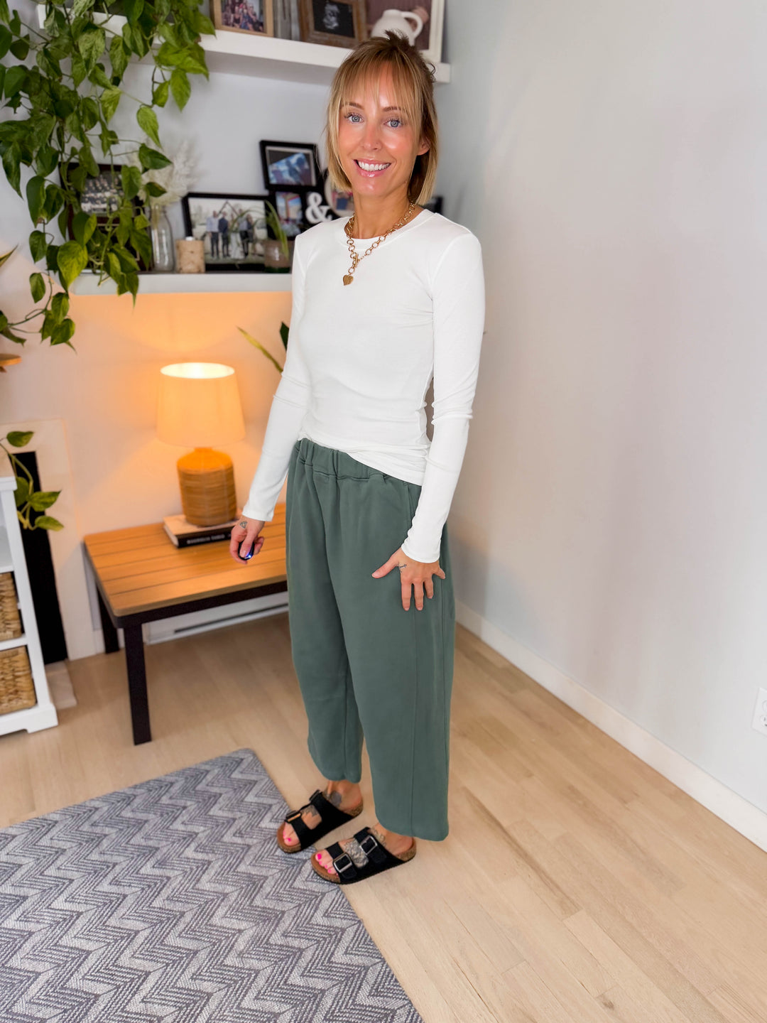 Mono B Linley Micro Ribbed Long Sleeve- BASIC WHITE