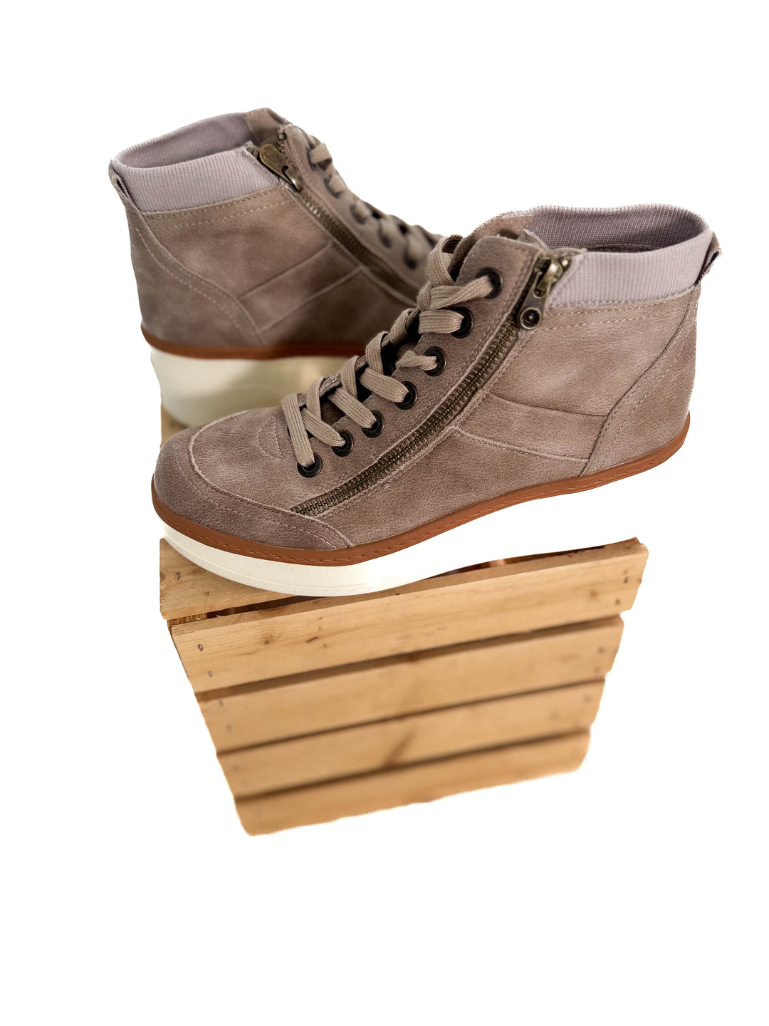 BLOWFISH Camden Side Zip Sneaker- TAUPE
