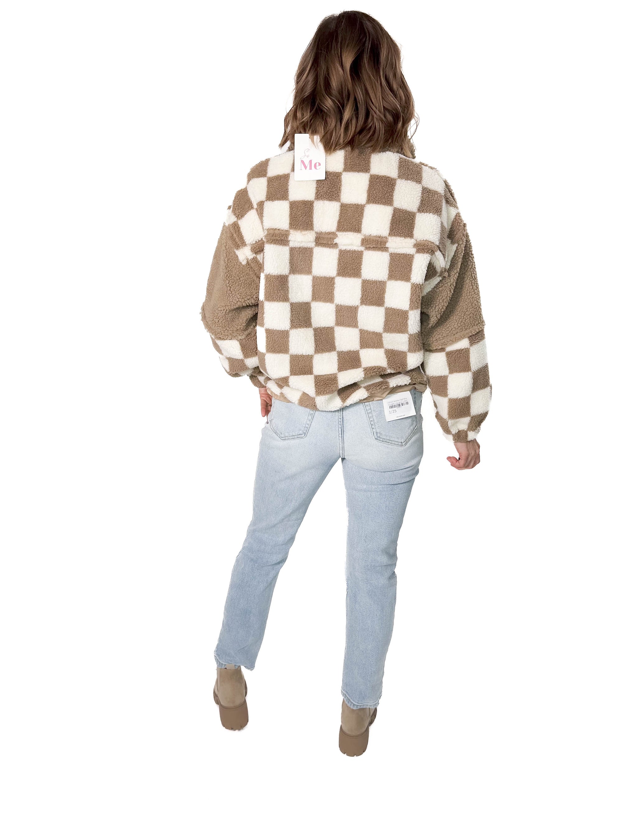 Wynona Checker Sherpa Jacket