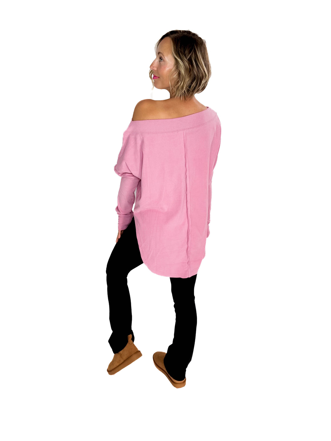 Zoey Microfleece Long Sleeve- MAUVY PINK
