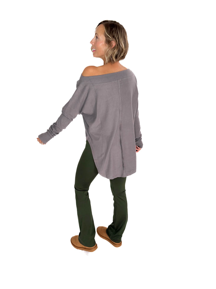 Zoey Microfleece Long Sleeve- GREY