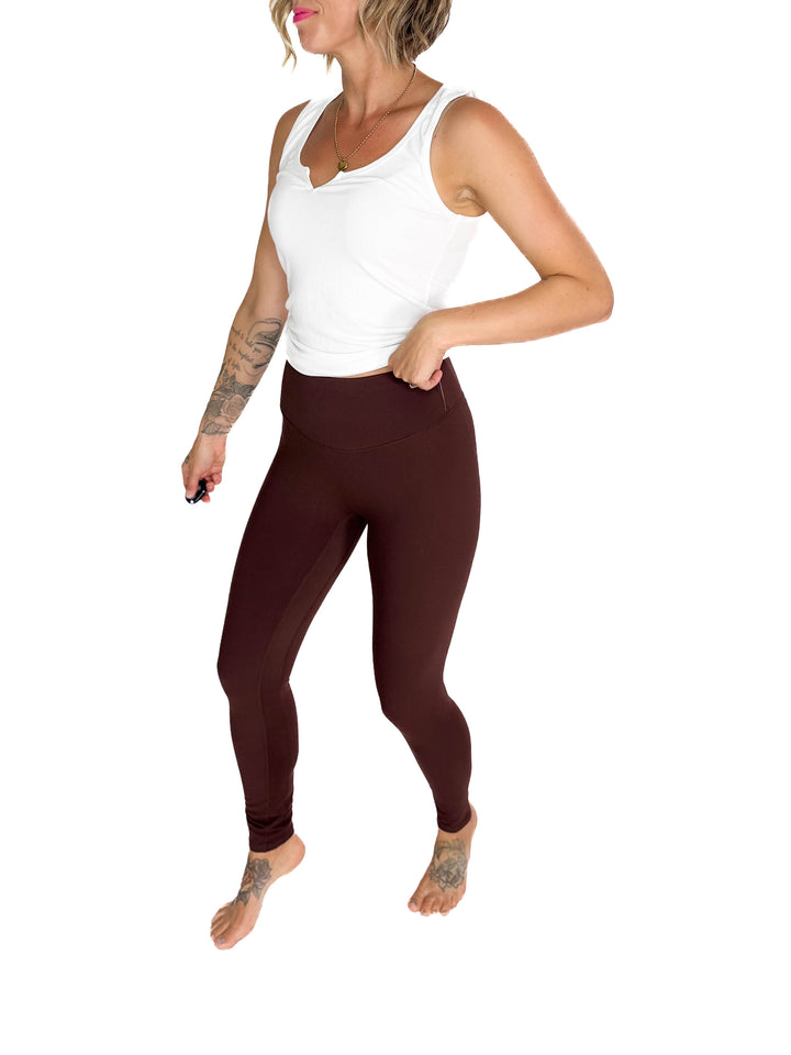 Brindle High Waist Legging- CHESTNUT
