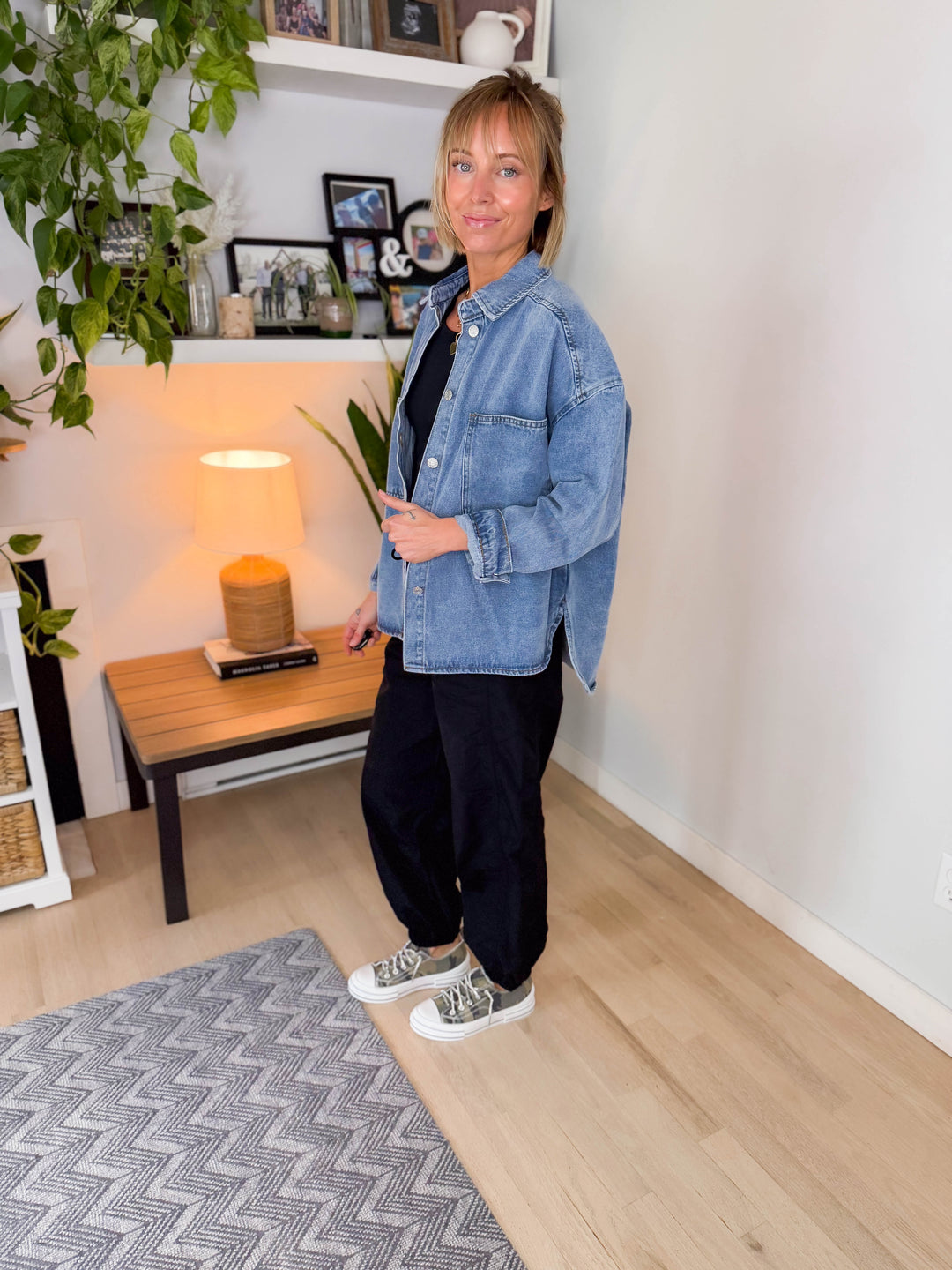 Sloane Denim Shacket- WASHED DENIM-FINAL SALE